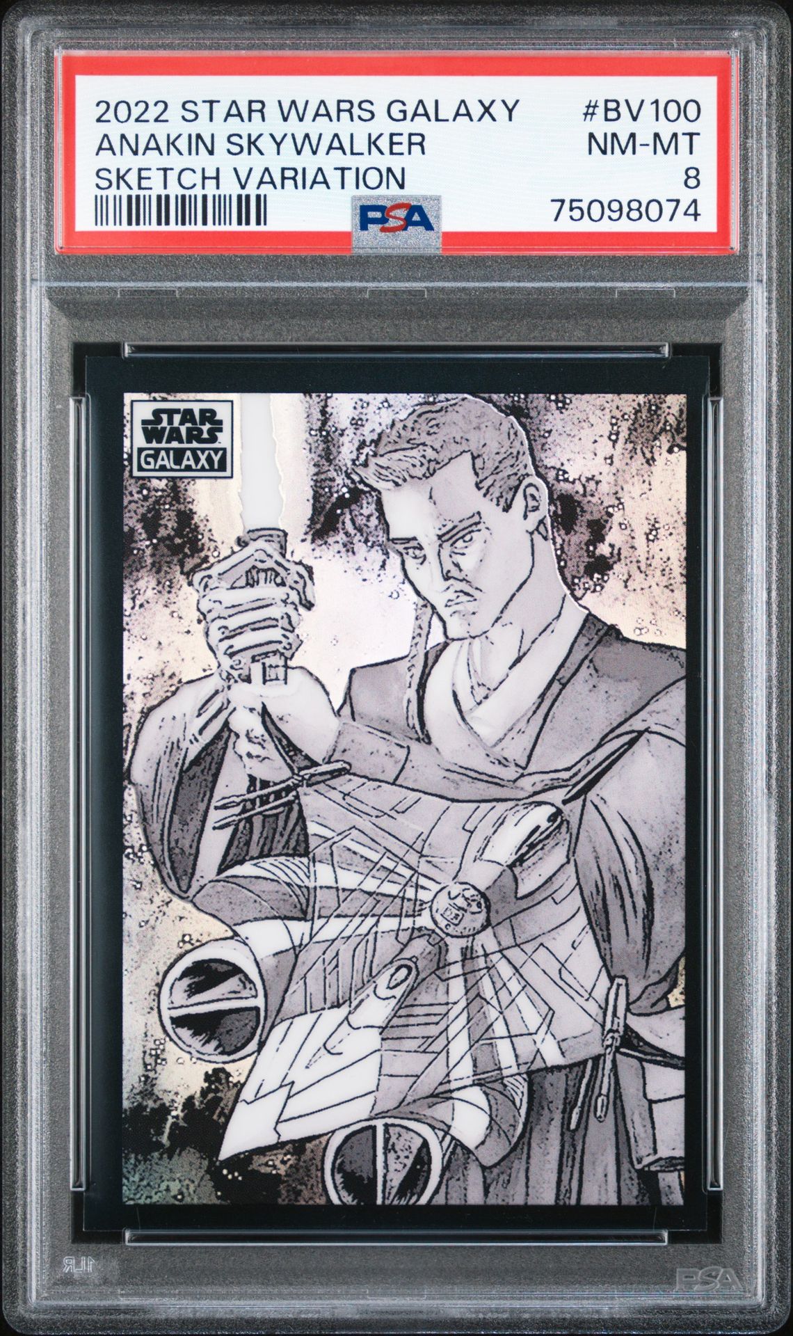 2022 Topps TOPPS CHROME STAR WARS GALAXY SKETCH VARIATIONS #BV100 Anakin Skywalker front