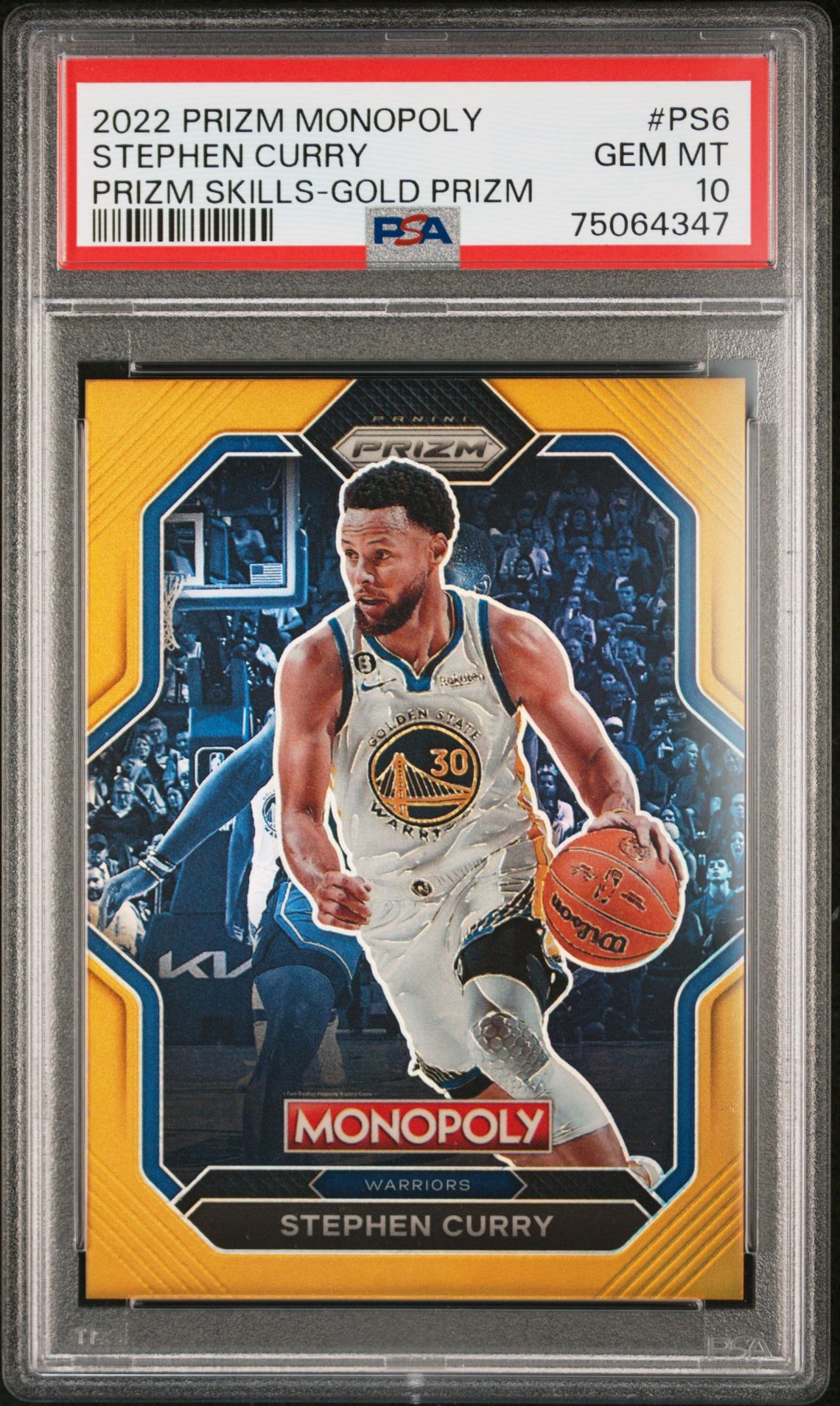 2022 Panini Prizm Monopoly Prizm All-Stars Stephen Curry #Ps6 (Prizm All-Stars-Gold Prizm) Gem Mt 10 front