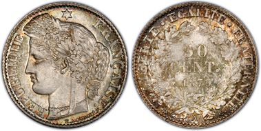 1873-A 50C Gad-419a F-189 MS66