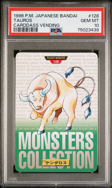 Tauros card PSA 10, cert 75023439