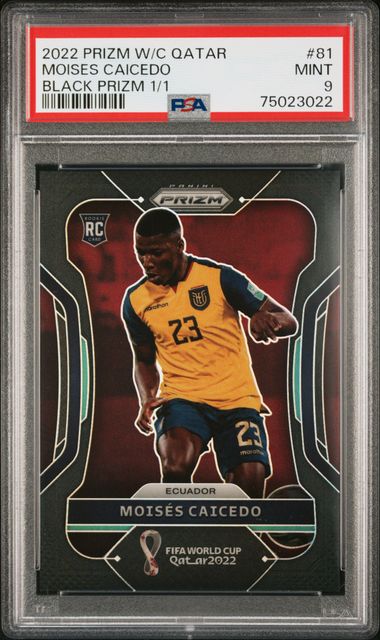 2022 Panini Prizm World Cup Qatar Black Prizm #81 Moises Caicedo