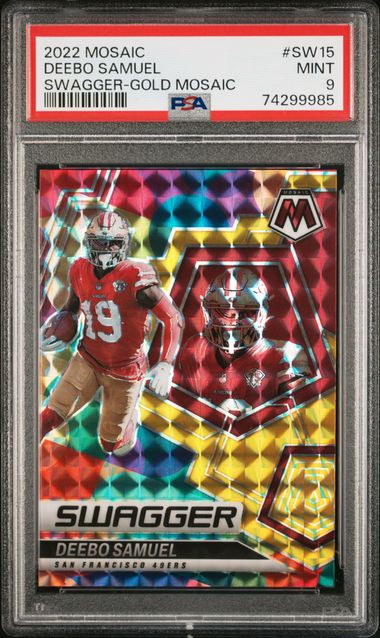 2022 Panini Mosaic Swagger Gold Mosaic #SW-15 Deebo Samuel (#07/10) – PSA  MINT 9 on Goldin Auctions