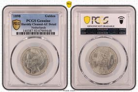 1898 Gulden KM-122.1  Ag N1