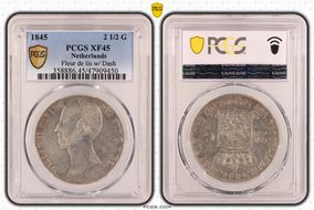 1845 2 1/2 G Fleur de lis w/ Dash XF45