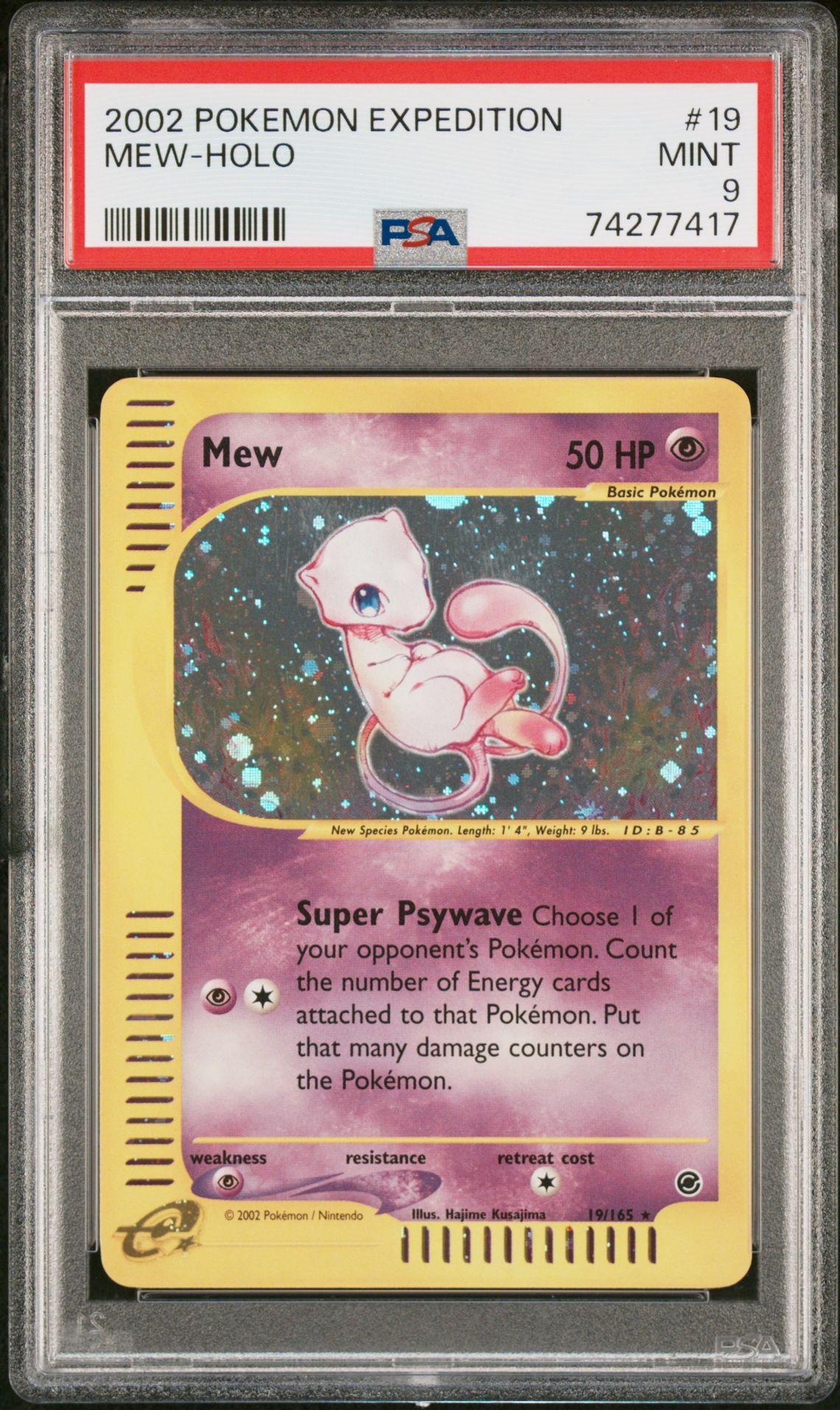 2002 Pokemon POKEMON EXPEDITION #19 Mew-Holo front