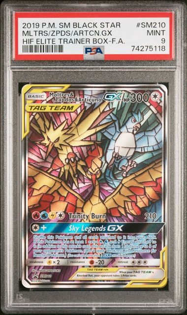 2019 POKEMON SM BLACK STAR PROMO #SM210 MLTRS/ZPDS/ARTCN.GX HIF ELITE TRAINER BOX-F.A. (PSA 9) (PSA 9) – 74275118