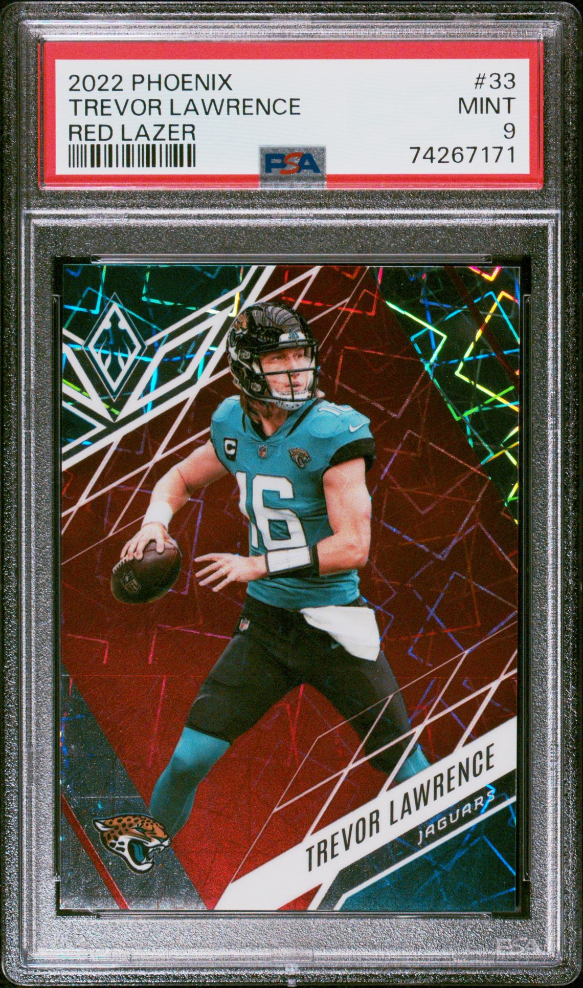 2022 Panini Phoenix Trevor Lawrence #33 (Red Lazer) Mint 9 front