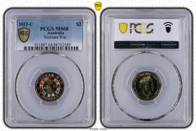 2023-C $2 Vietnam War Colorized MS68