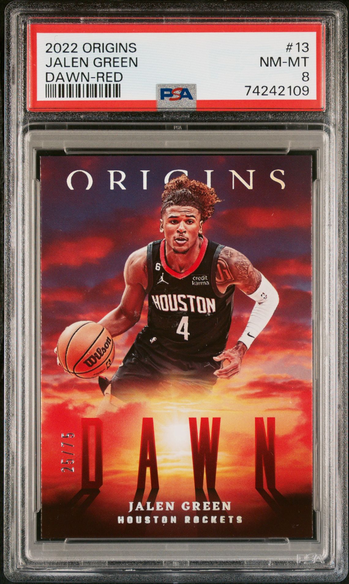 2022 Panini PANINI ORIGINS DAWN RED #13 Jalen Green front