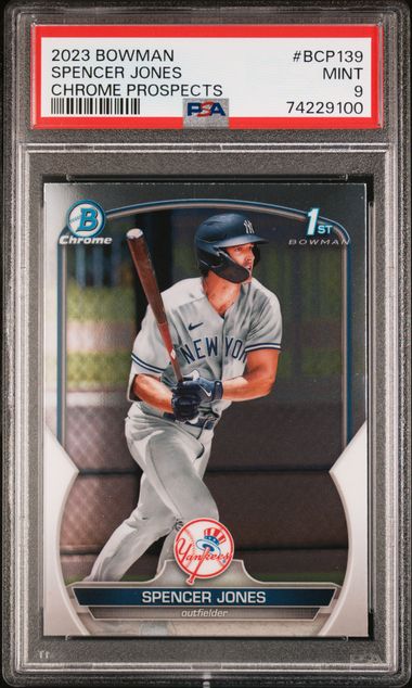 2023 Bowman Chrome Prospects Druw Jones PSA 9 Mint BCP25 1st 