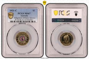 2021-C $2 Indigenous Military Service Colorized MS67