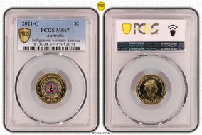 2021-C $2 Indigenous Military Service Colorized MS67