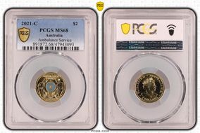 2021-C $2 Ambulance Service Colorized MS68