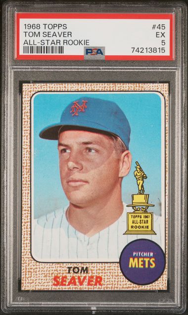 Sold at Auction: 1967 Topps Tom Seaver #581 PSA 6 Rookie