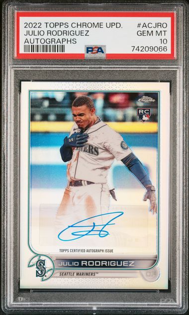 2022 Topps Topps Chrome #AC-JRO Update Autographs Julio Rodriguez ACJRO front