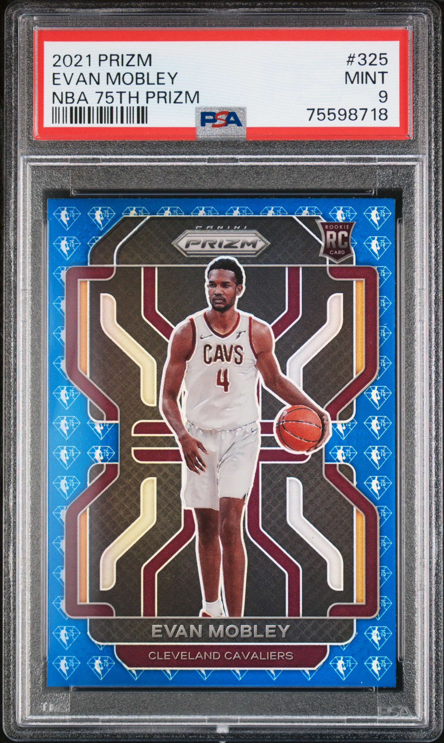 2021 Panini Prizm Evan Mobley #325 (Nba 75Th Prizm) Mint 9 front