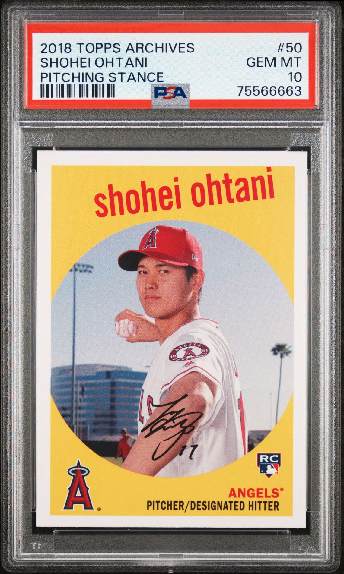 2018 Topps TOPPS ARCHIVES PITCHING STANCE #50 Shohei Ohtani front