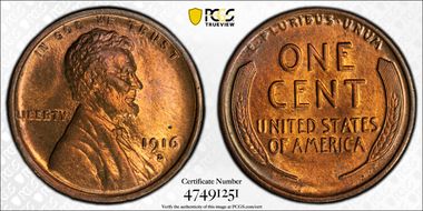 1916-D 1C MS65RD
