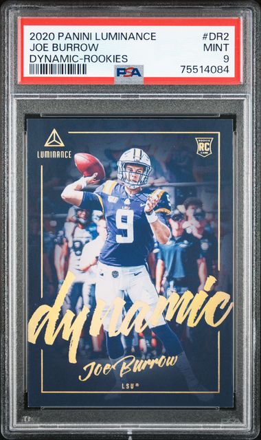 Joe Burrow Rookie Card 2020 NFL Panini Elite Rookies PSA 