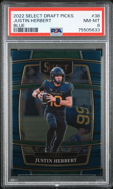 Justin Herbert [Blue] #38 Prices  2022 Panini Select Draft Picks