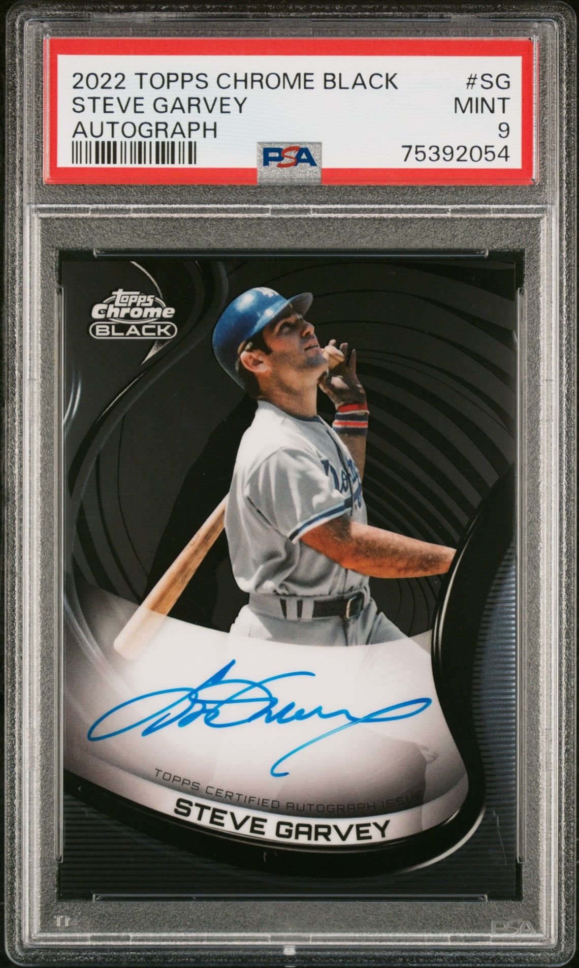 2022 Topps TOPPS CHROME BLACK AUTOGRAPHS #SG Steve Garvey front