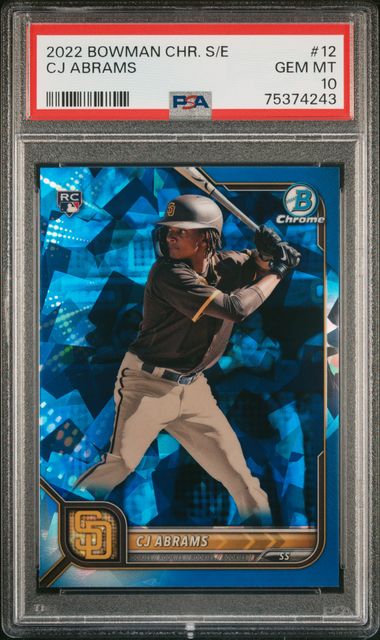 2022 Bowman Bowman Sapphire Chrome #12 Cj Abrams front