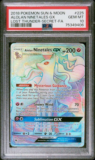 2018 Pokemon Lost Thunder Lost Thunder-Secret-Fa GX #225 Ninetales front