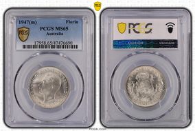 1947(m) Florin KM-40a  Ag MS65