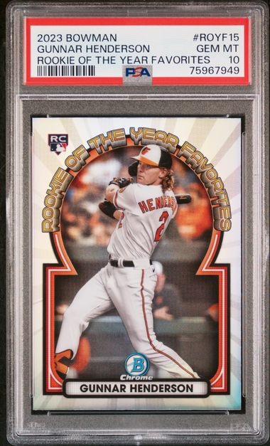 2023 Bowman ROOKIE OF THE YEAR FAVORITES #ROYF-15 Gunnar Henderson front