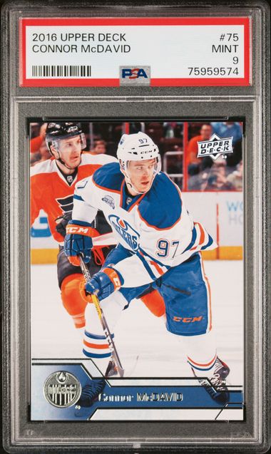 2016 Upper Deck BLUE PRIZM #75 Connor McDavid front