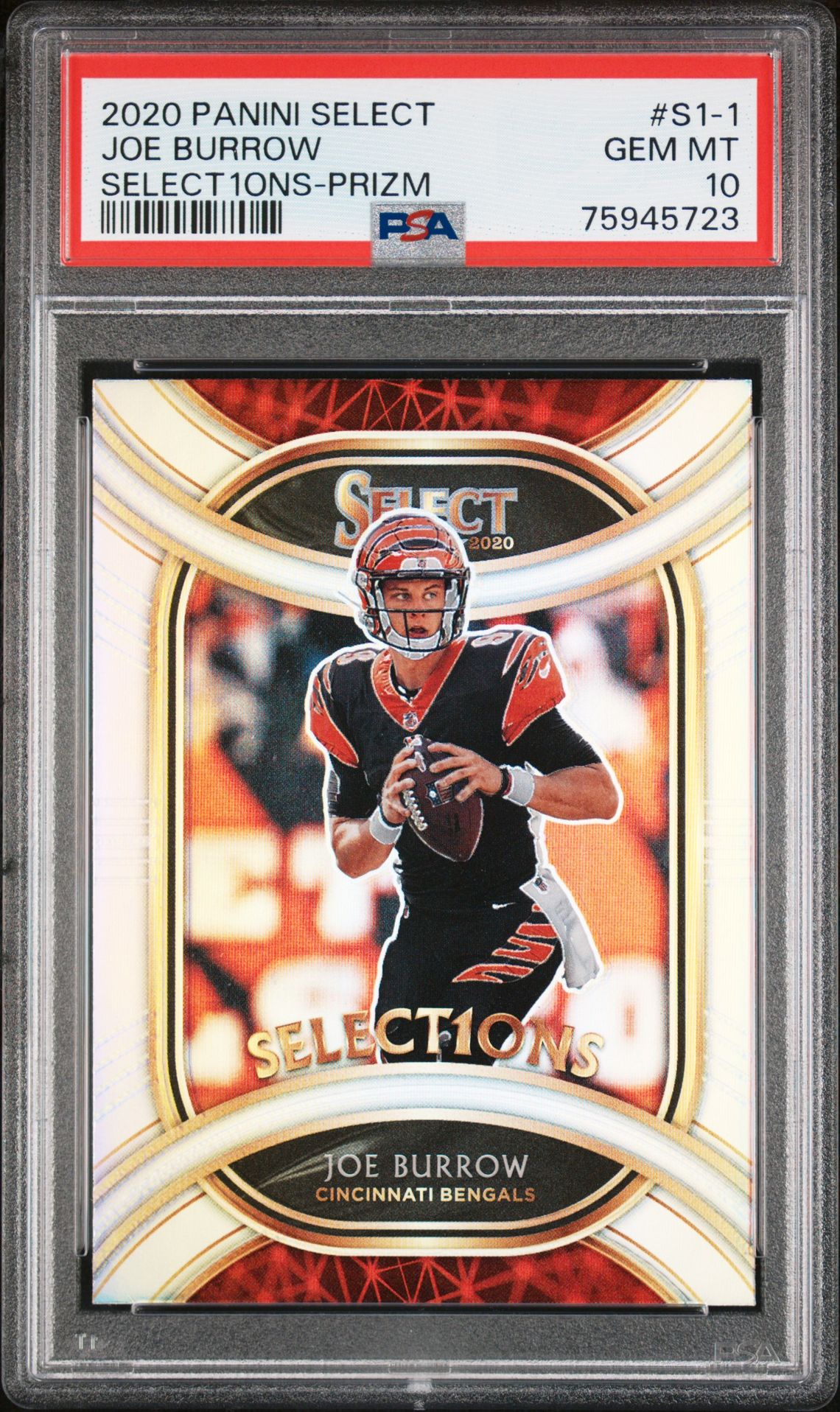 2020 Panini PANINI SELECT SELECT1ONS PRIZM #S1-1 Joe Burrow front