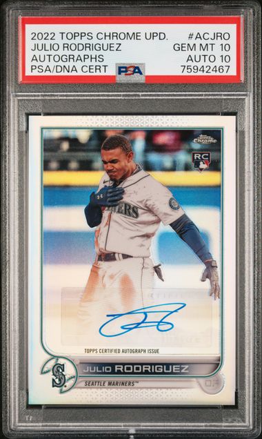 2022 Topps Topps Chrome #AC-JRO Update Autographs Julio Rodriguez ACJRO front