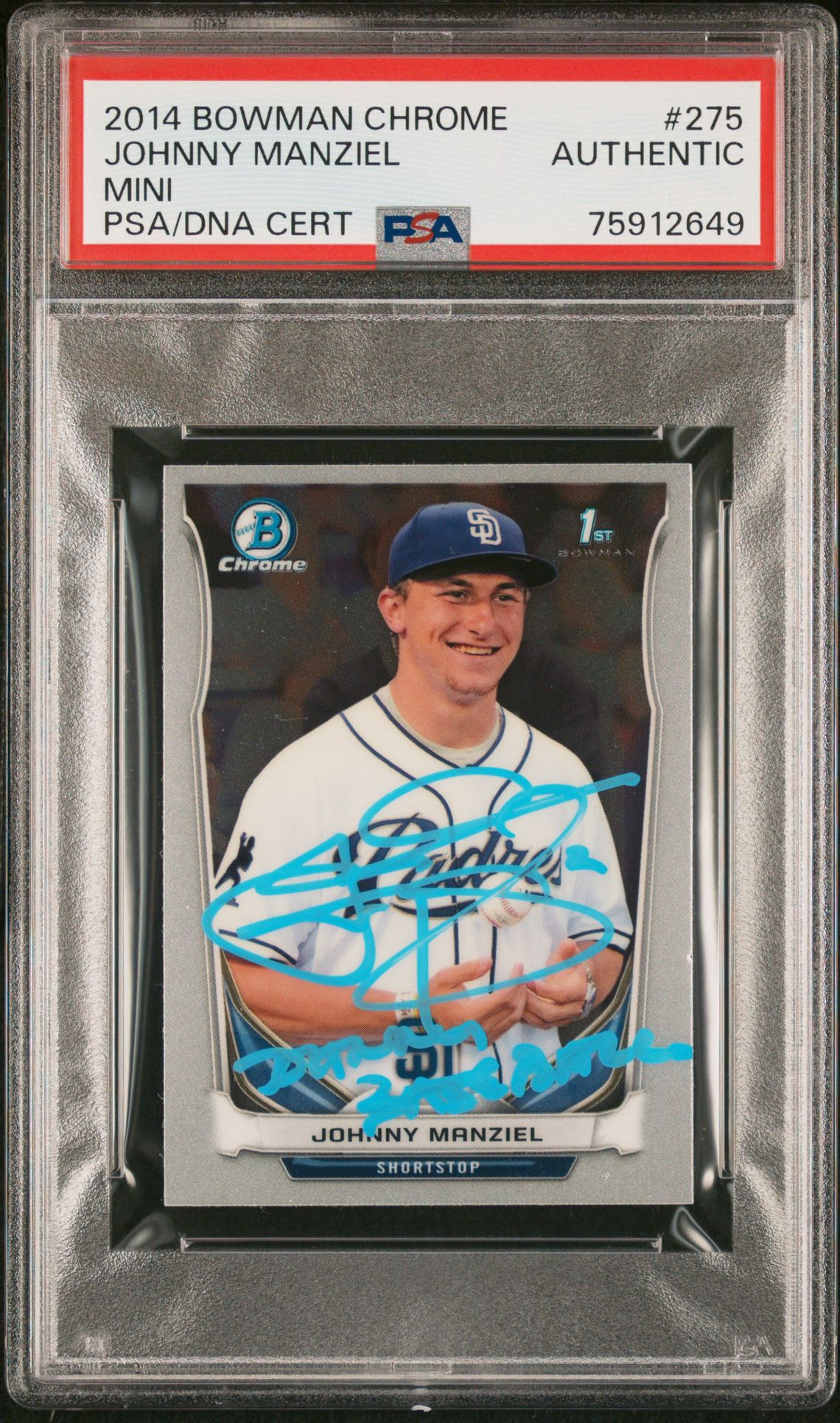 2014 Bowman Chrome Bowman Chrome Mini #275 Johnny Manziel front