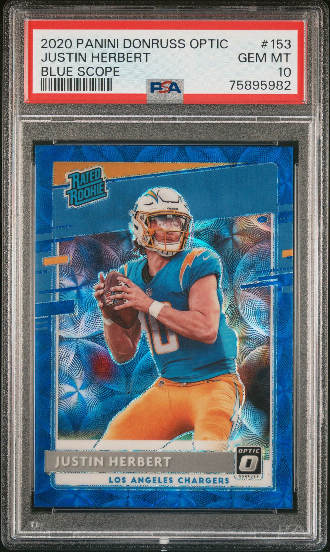 2020 PANINI DONRUSS OPTIC BLUE SCOPE #153 Justin Herbert front