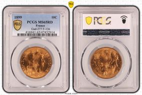 1899 10C Gad-277 F-136 MS65RD
