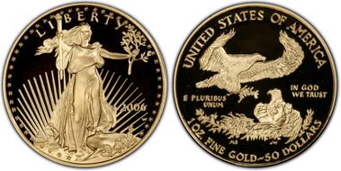 2006-W $50 Eagle-20th Anniversary Eagle - 20th Anniversary First Strike PR69DCAM