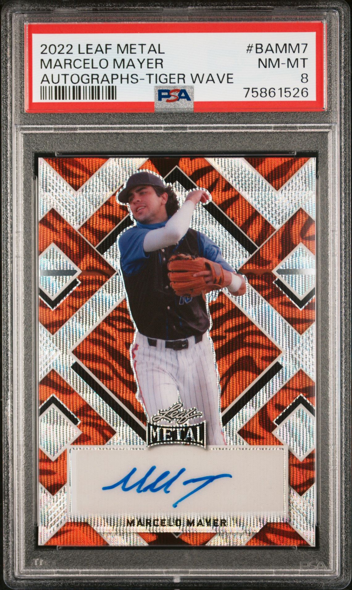 2022 Leaf LEAF METAL AUTOGRAPHS TIGER WAVE #BAMM7 Marcelo Mayer front