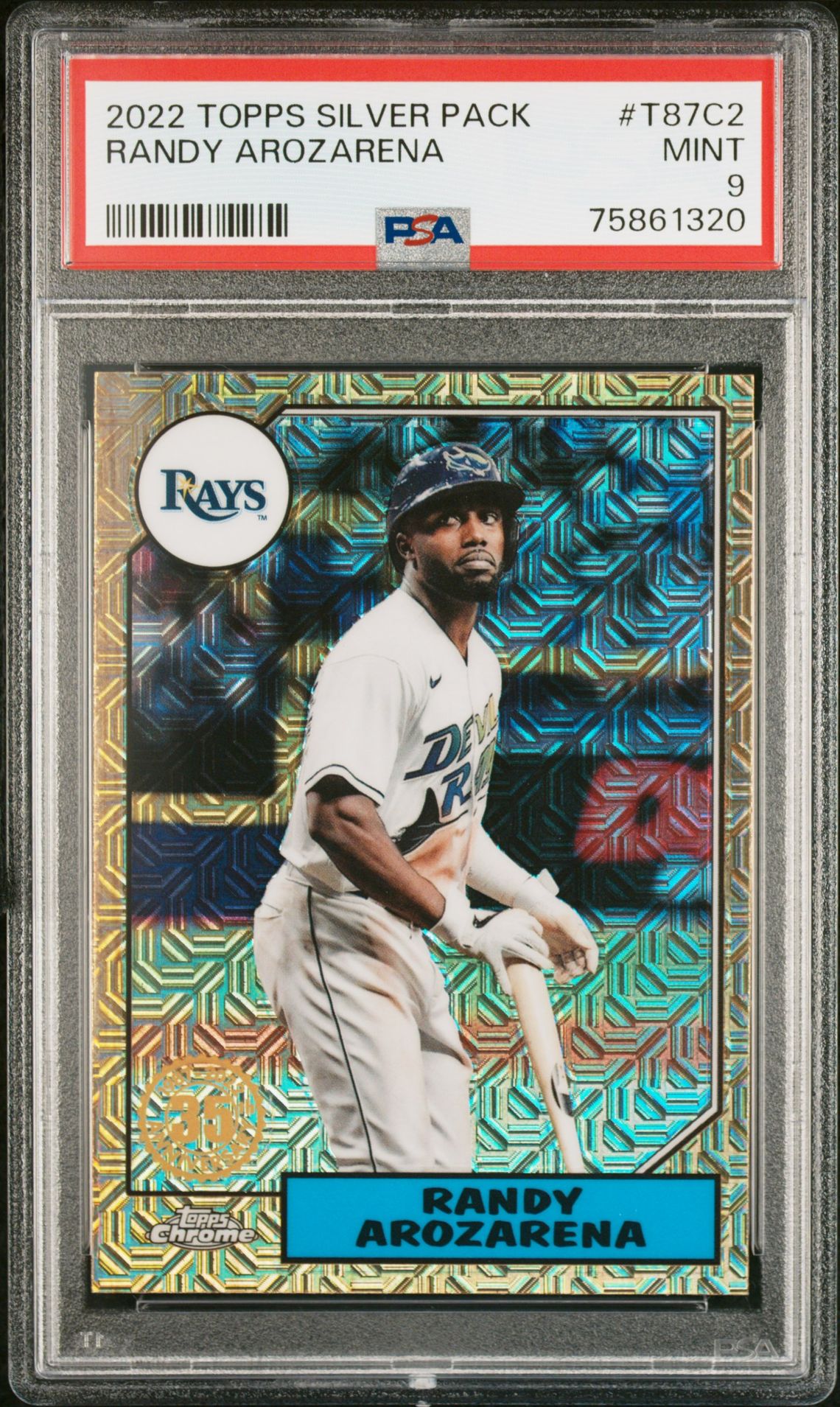 2022 Topps TOPPS SILVER PACK 1987 CHROME PROMO Mojo #T87C2 Randy Arozarena front