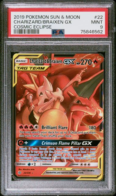 Charizard E Braixen GX Pokémon Carta Em Português 22/236