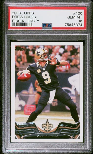 2013 Topps Black Jersey #400 Drew Brees – PSA GEM MT 10 on Goldin Auctions