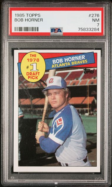Autographed BOB HORNER Atlanta Braves 1986 Topps Card