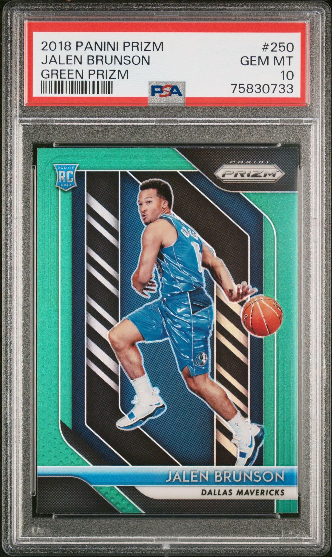 2018 Panini Panini Prizm BLUE PRIZM #250 Jalen Brunson front