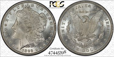 1892-O $1 MS65