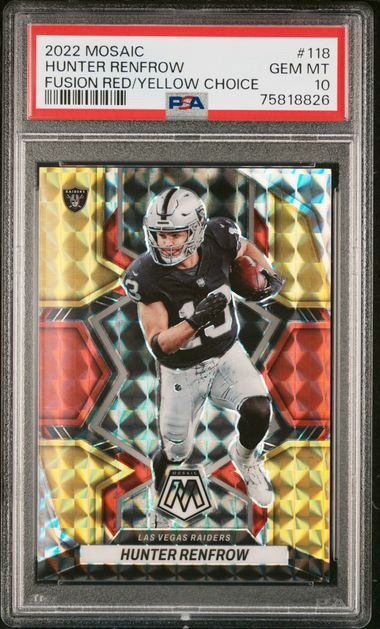 2022 Panini Mosaic #118 Hunter Renfrow Las Vegas Raiders Football Card