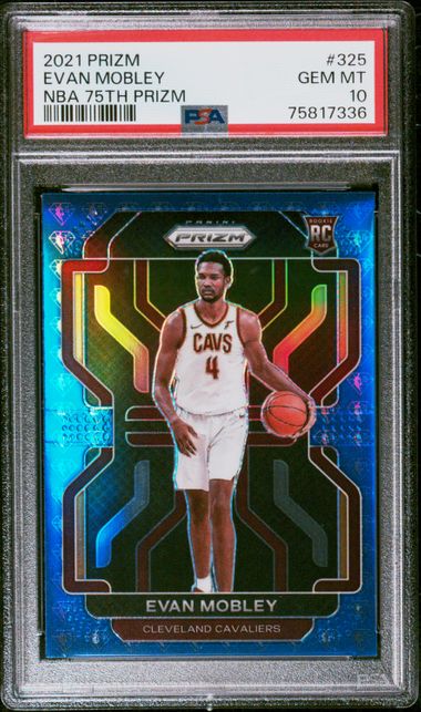2021 Panini Prizm Evan Mobley #325 (Nba 75Th Prizm) Gem Mt 10 front
