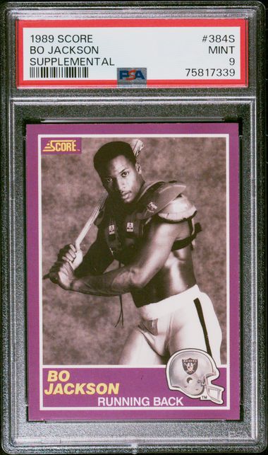1989 Score Supplemental Bo Jackson #384S (Supplemental) Mint 9 front