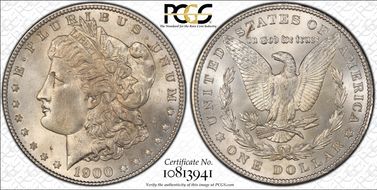 1900 $1 VAM 16 Two Olive Rev MS64