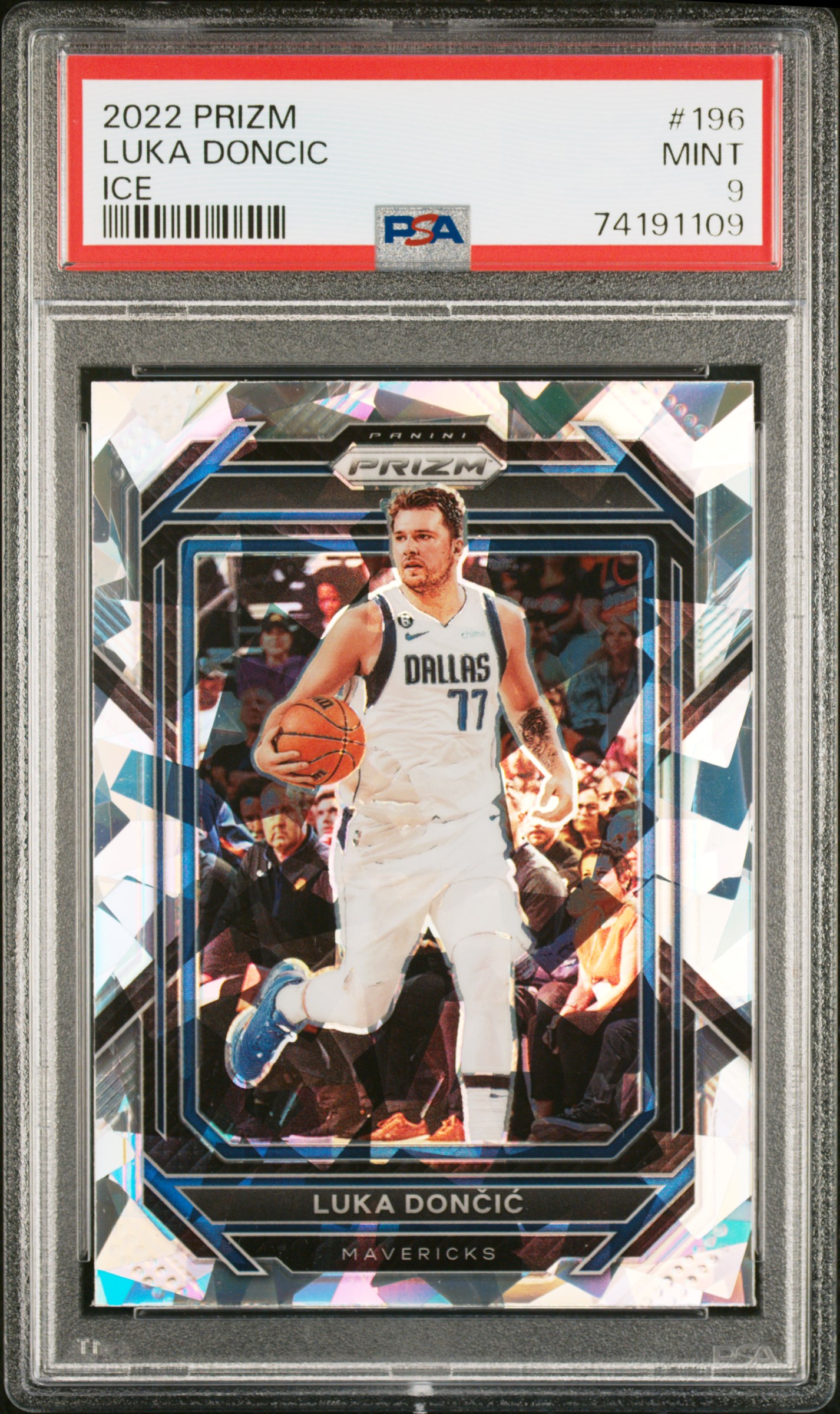 2022 Panini Prizm Ice #196 Luka Doncic – PSA MINT 9