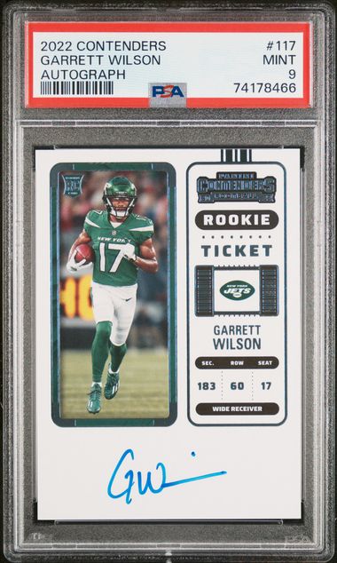 Garrett Wilson 2022 Contenders Rookie Ticket Auto #117 Price Guide