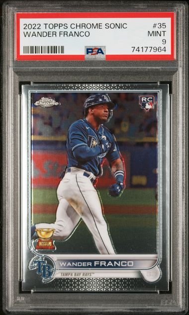 2022 Topps Stadium Club Chrome Wander Franco RC Base PSA 10 GEM MT #100 -  Rays